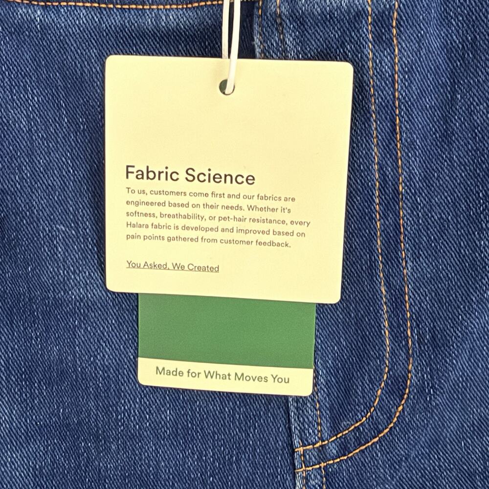 New Halara Womens Flex Denim Wide Leg Comfort Denim Jeans Stretch L Petite NWT - Picture 3 of 5